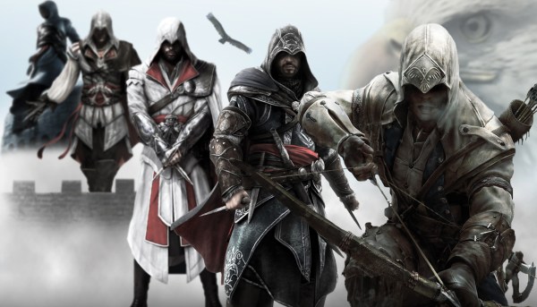 From Altair’s sense of honor (top left); to Ezio’s quest for revenge, justice, and answers; and finally to Connor’s fight for freedom (bottom right), the story of Assassins Creed has spanned over 600 years.