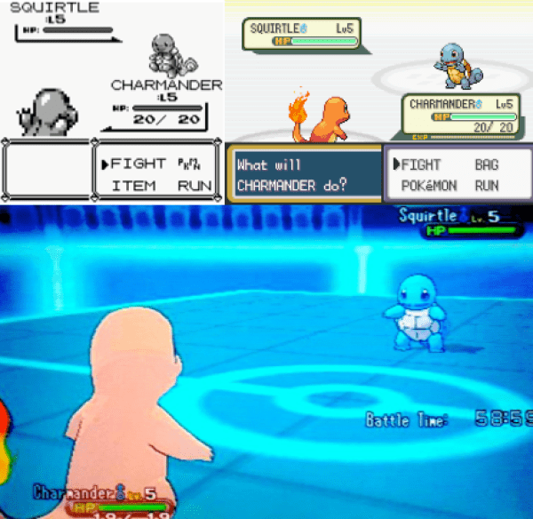 Starter Pokemon Battle through the generations