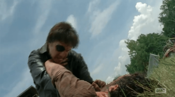 The Governor tries to silence Rick once and for all by strangling him
