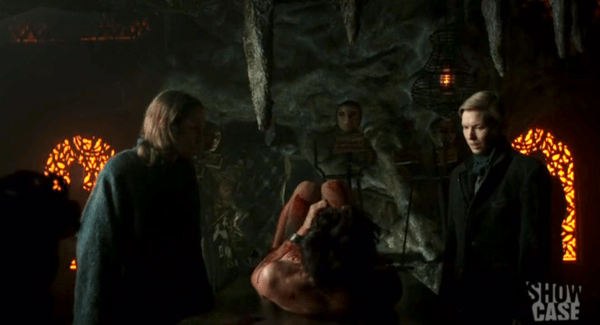 Two members of the Una Mens stand over a tortured Vex. Do they seek answers or more deaths?