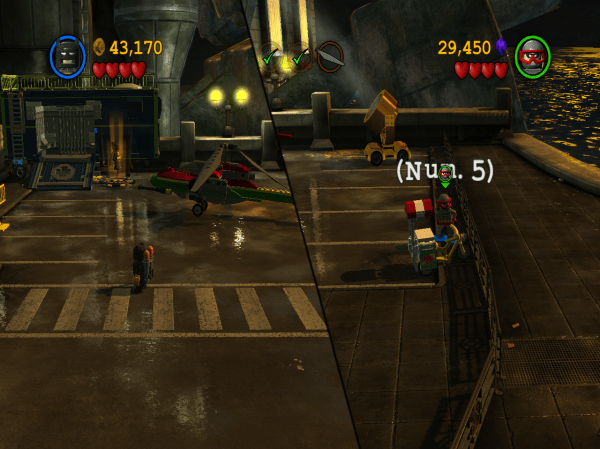 Even in the DC equivalent of this game, there was problem with the split-screen divider … rotating?