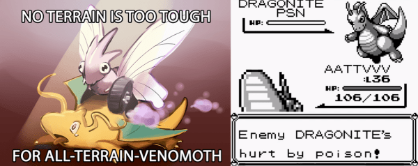 A low level Venomoth defeating the greatest the Elite Four had to offer all on its own.