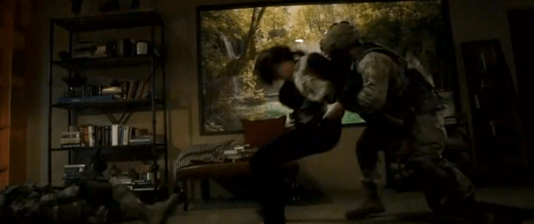 And here is one more shot of Maria Hill kicking but - because it was awesome. 