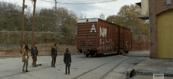In case you were wondering, the episode title "A" refers to the train car they all end up in.