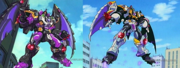 Megatron compared to Galvatron in Transformers: Robots in Disguise