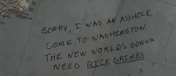 Abrahams Map Message Walking Dead