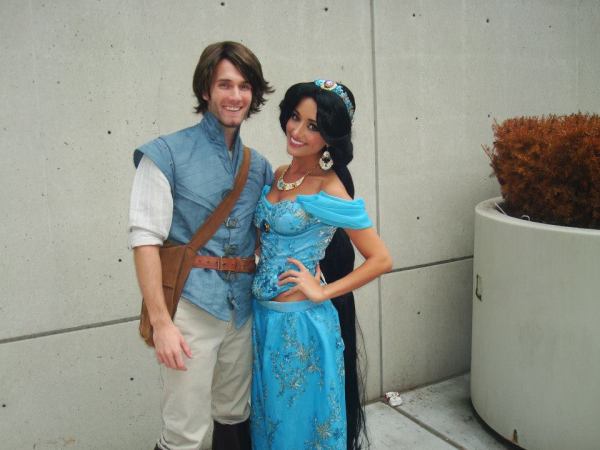 Jess has also been convincing her fiancé to join in on the cosplay fun - as you can tell by his awesome Flynn Rider costume