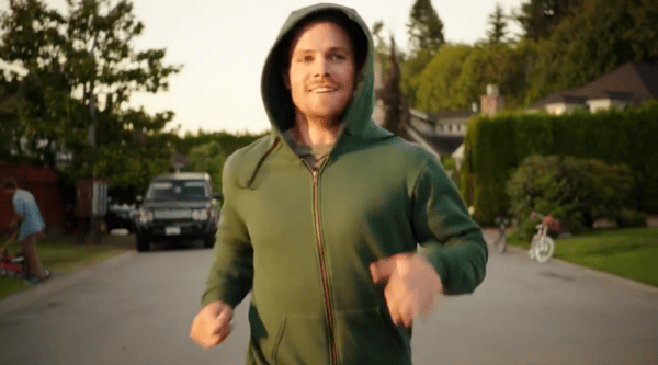 Really Oliver? Do you not own any clothes beside Green Hoods?