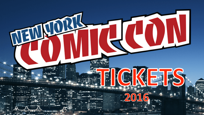 NYCC 2016 Tickets