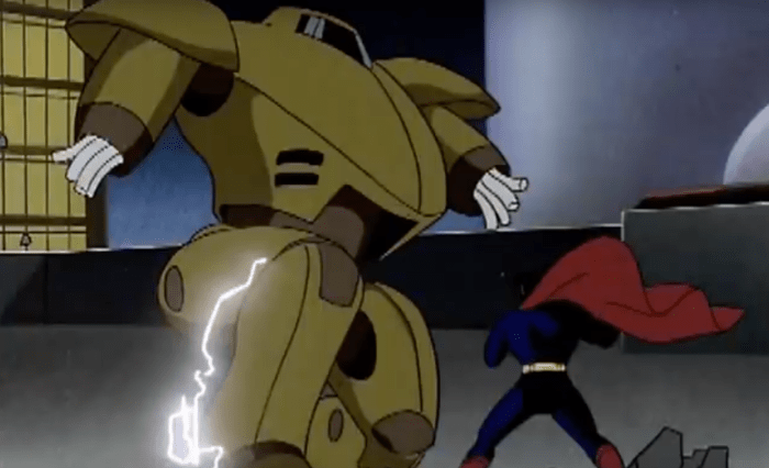 superman-animated-series-vs-robot-last-son-of-krpyton